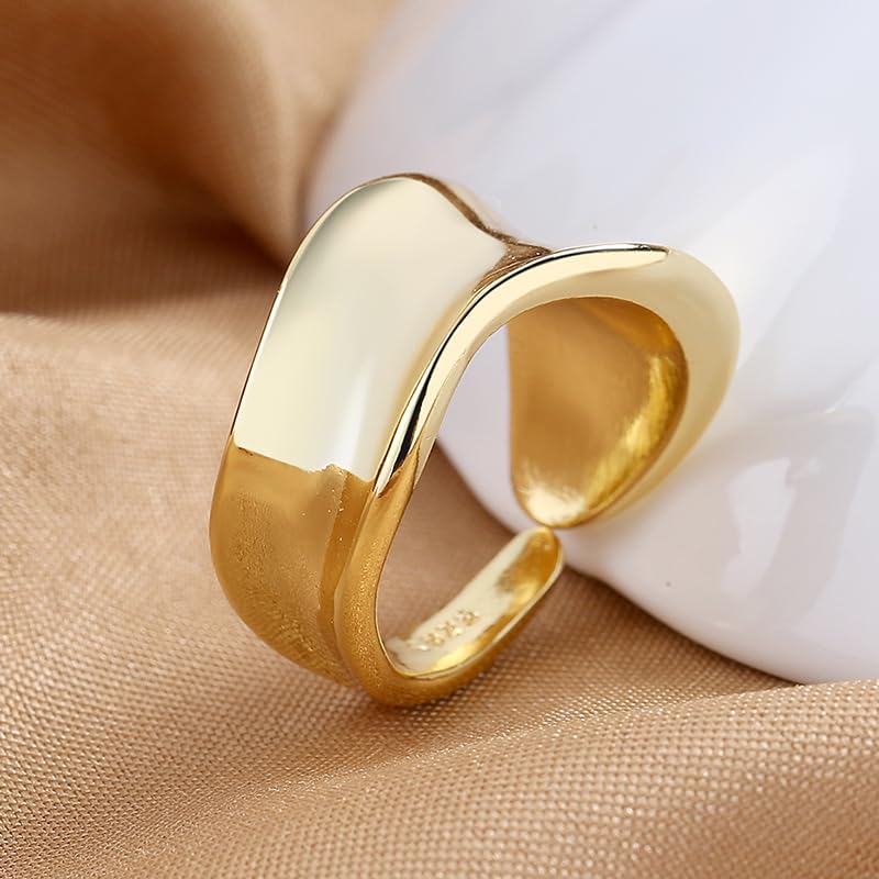 Gold Plated Adjustable Finger Band Ring
