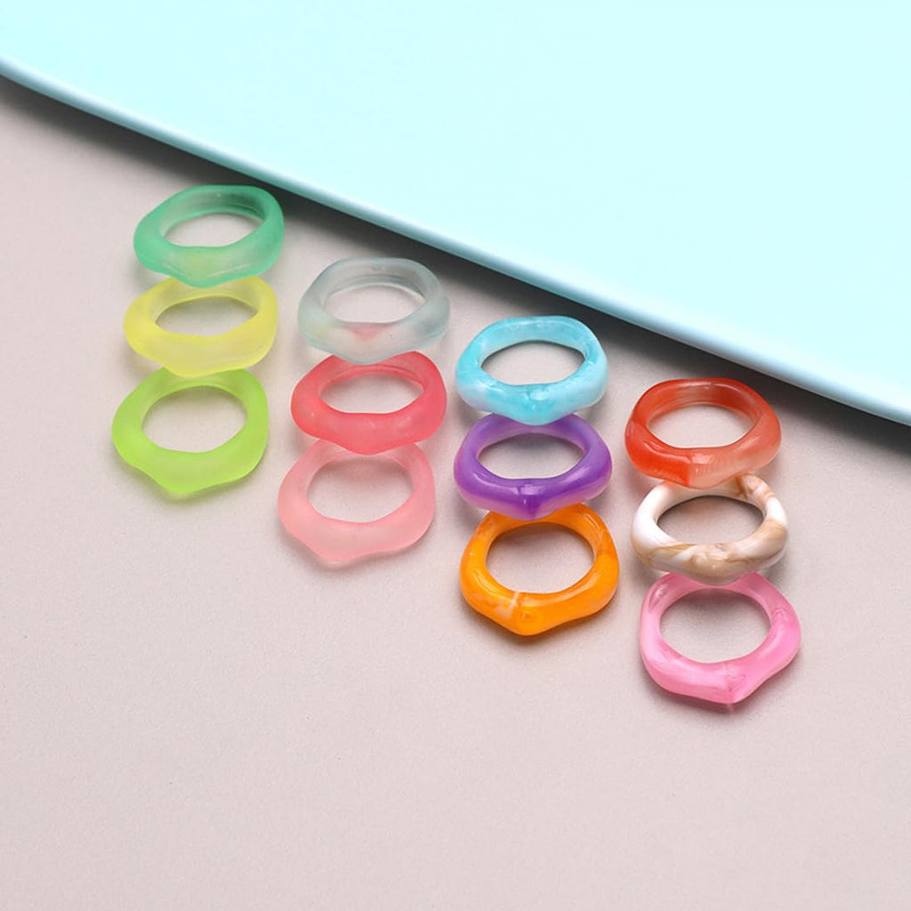 Multicolor Aesthetic Knuckle Stack Ring