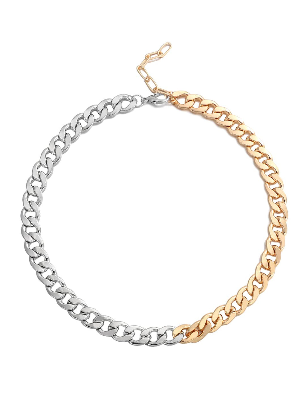 Dual Toned Link Chain Necklace