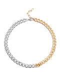 Dual Toned Link Chain Necklace