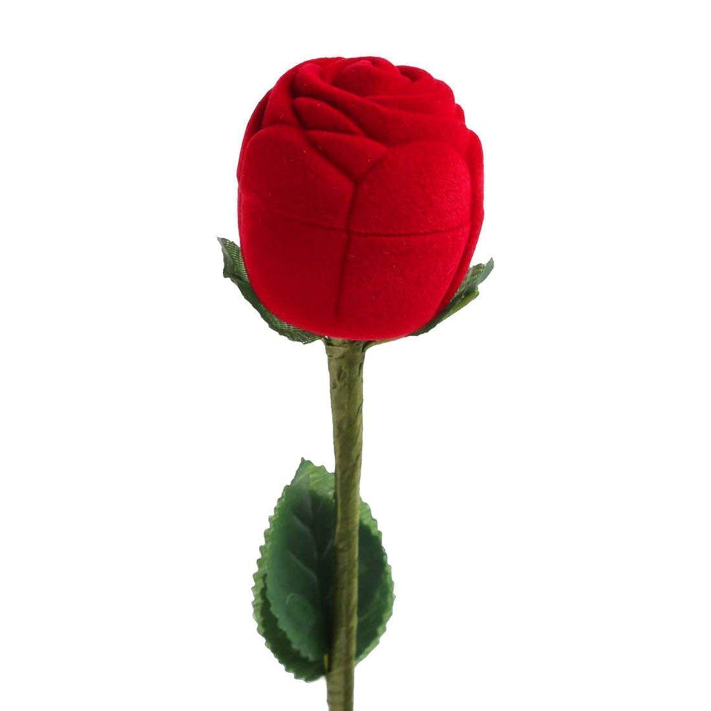 Velvet Red Rose Proposal Ring
