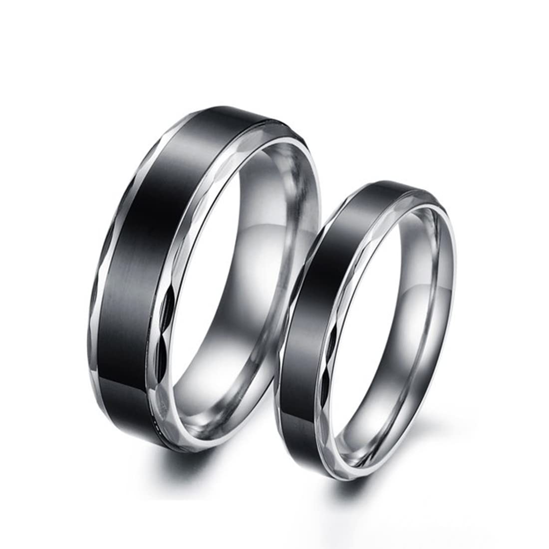 Black Titanium Never Fading Couple Ring