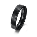 Black Stainless Steel Roman Number Ring