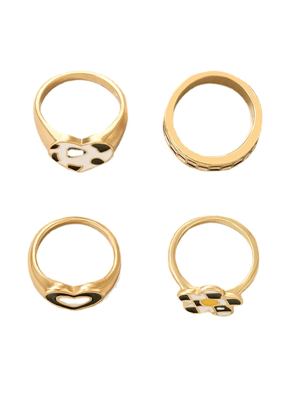 Gold Plated Stack Midi Finger Ring
