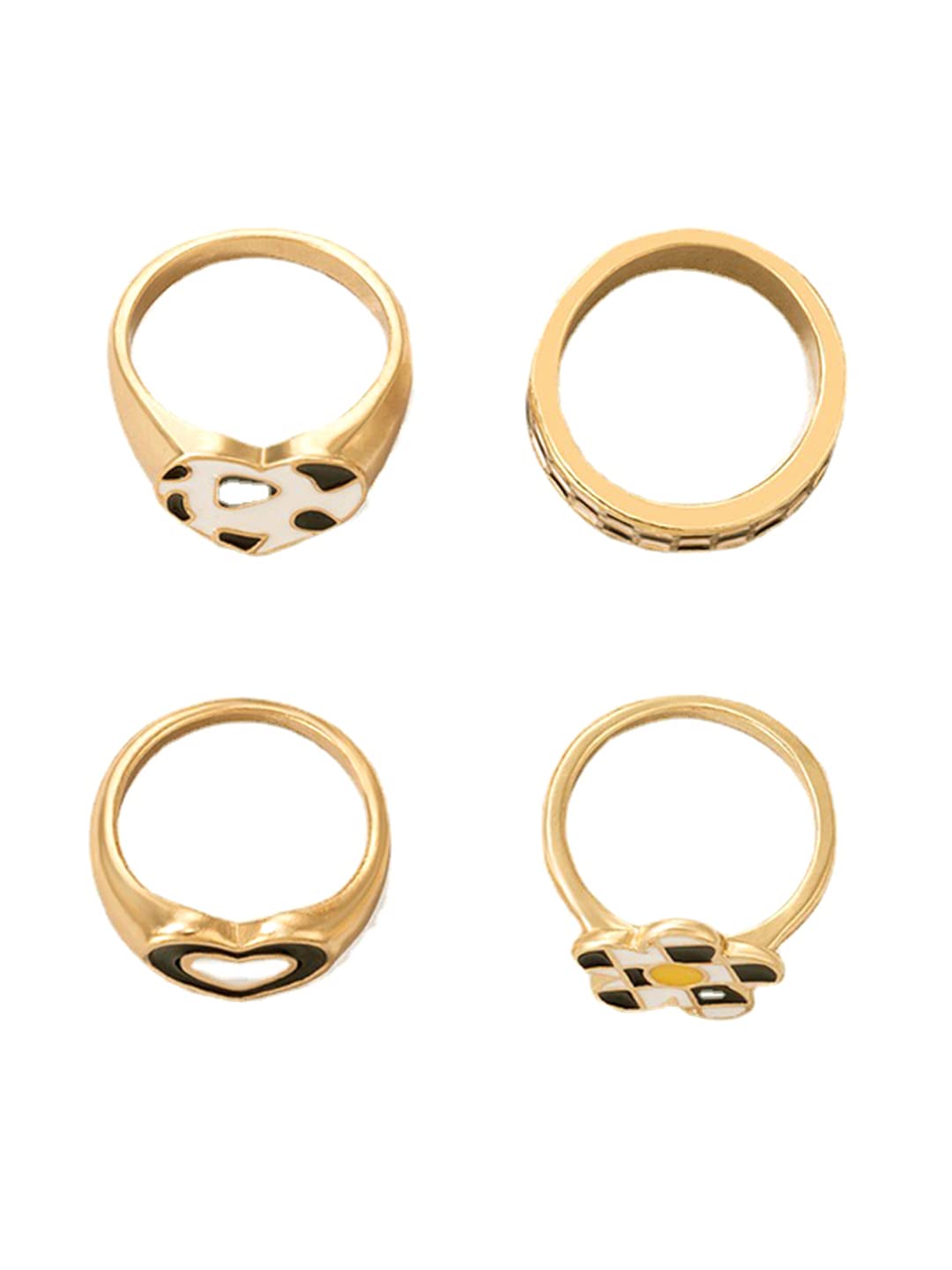 Gold Plated Stack Midi Finger Ring