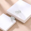 Silver Tone Two Piece AD Adjustable Ring
