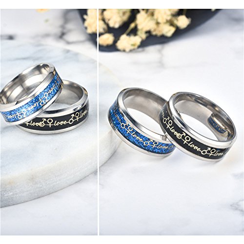 Carbon Fibre Titanium Steel Couple Ring