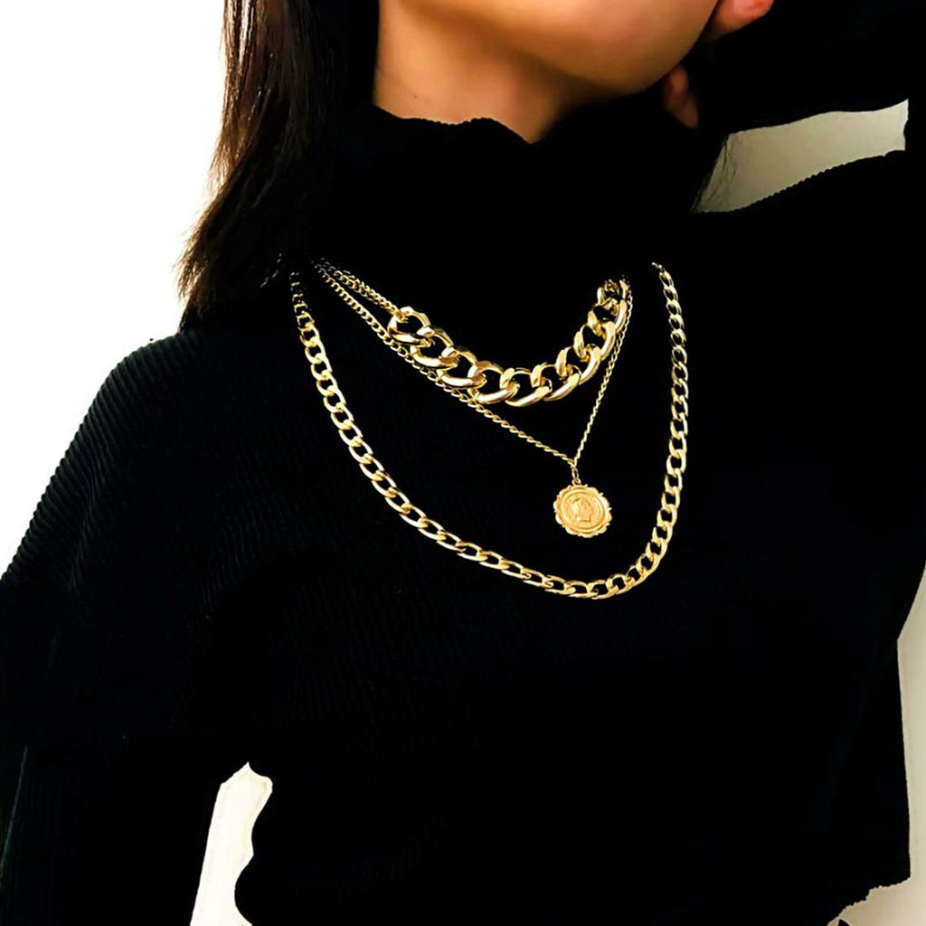 Multicolor Thick Chain Choker Necklace