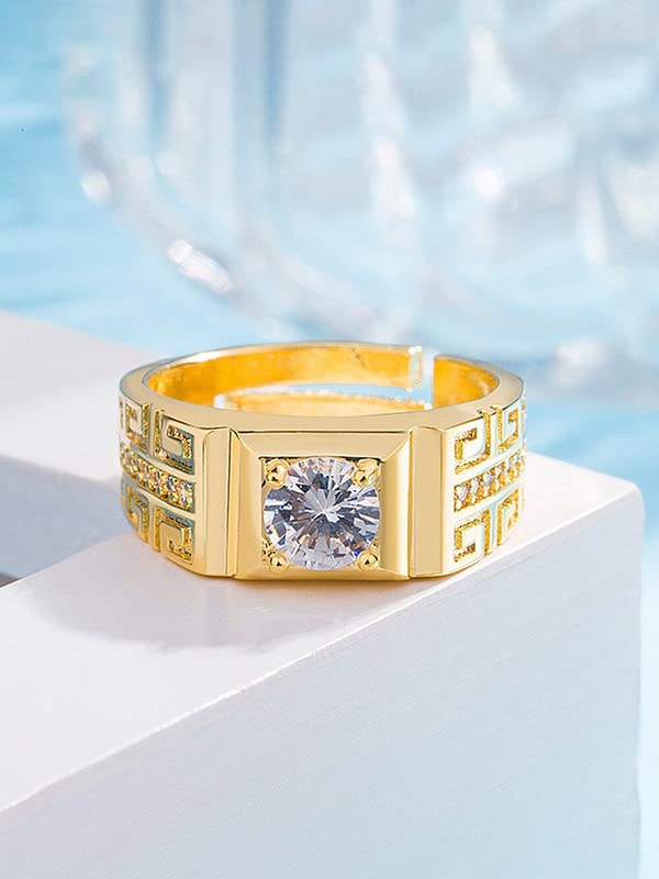 Gold Plated Adjustable Valentine Couple Ring