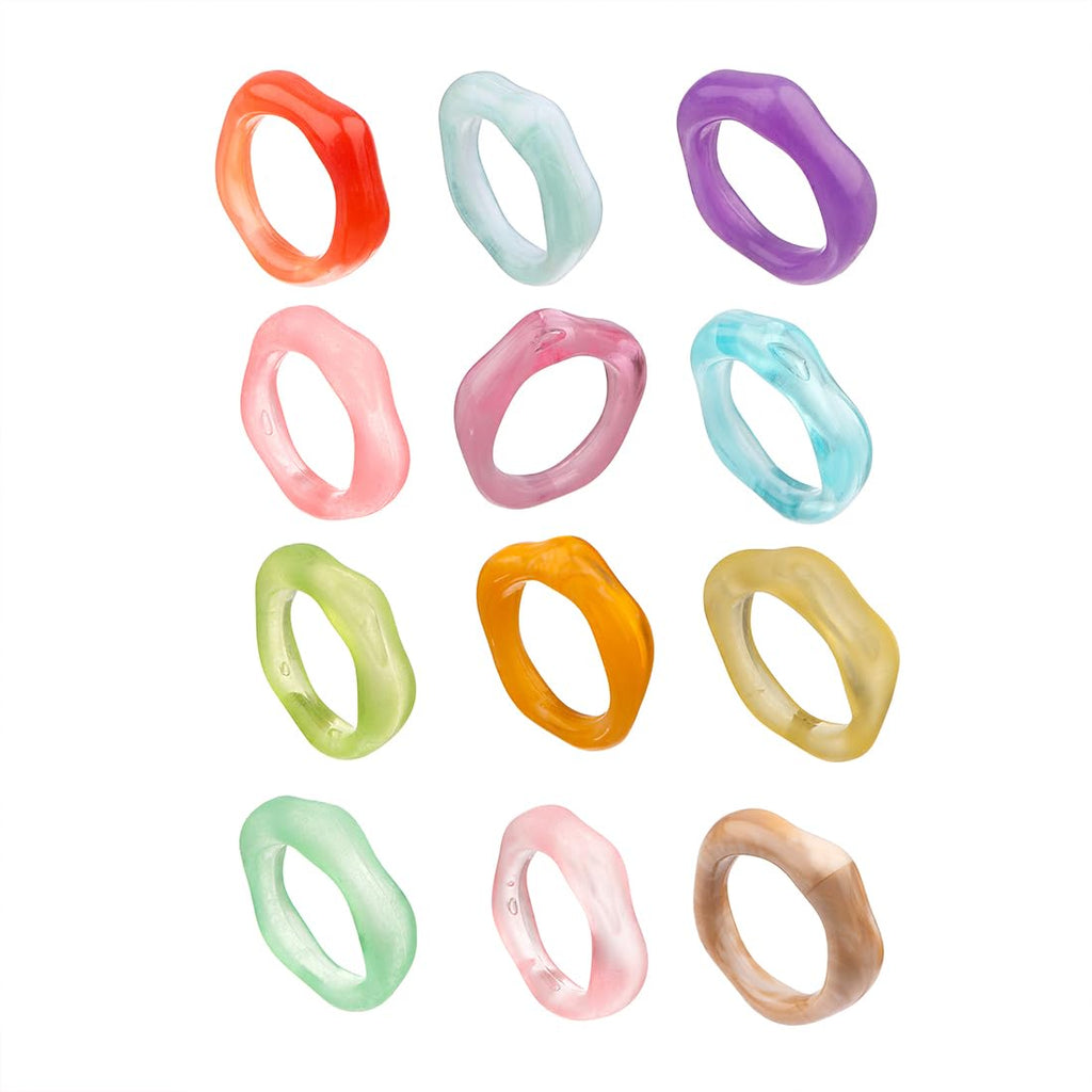 Multicolor Aesthetic Knuckle Stack Ring
