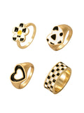Gold Plated Stack Midi Finger Ring
