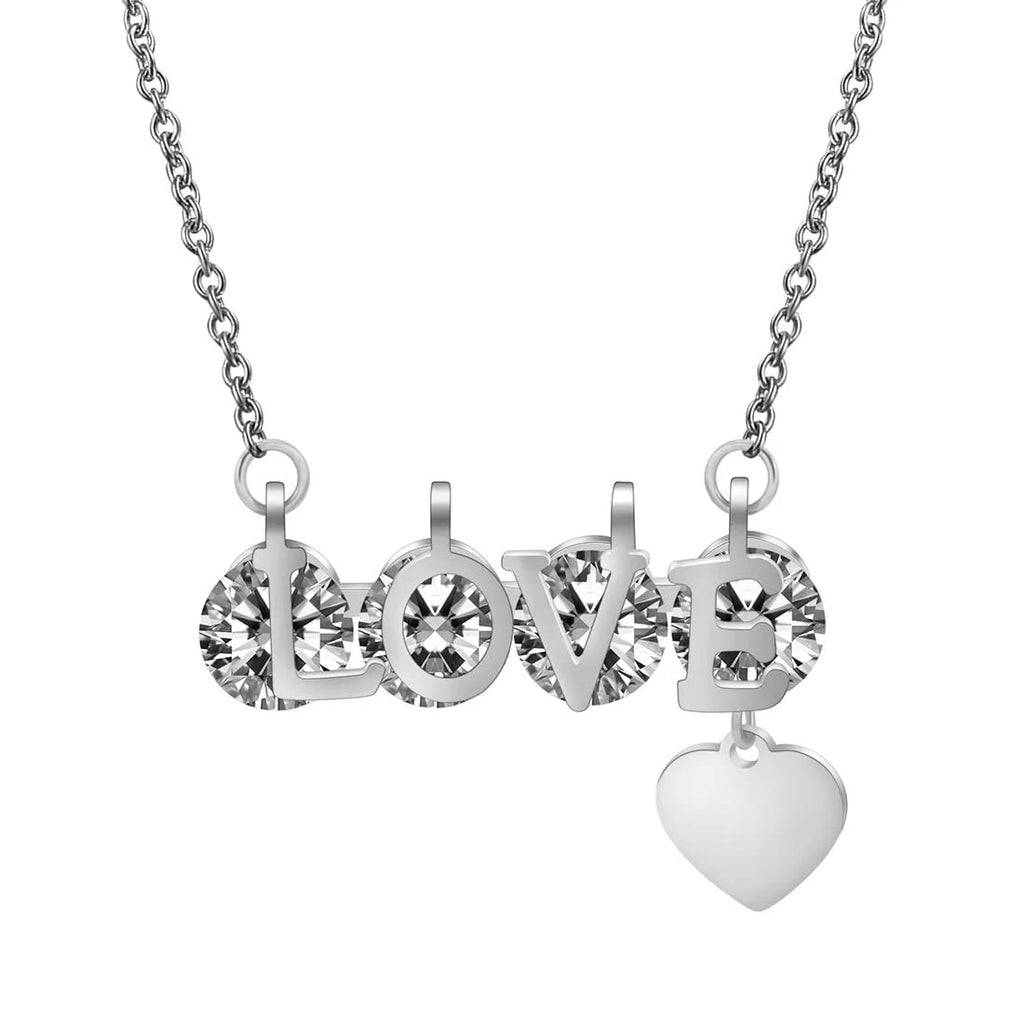 Heart Love Pendant Chain Necklace