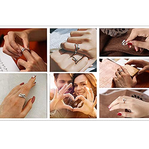 Gold Silver Hug Design Couple Ring
