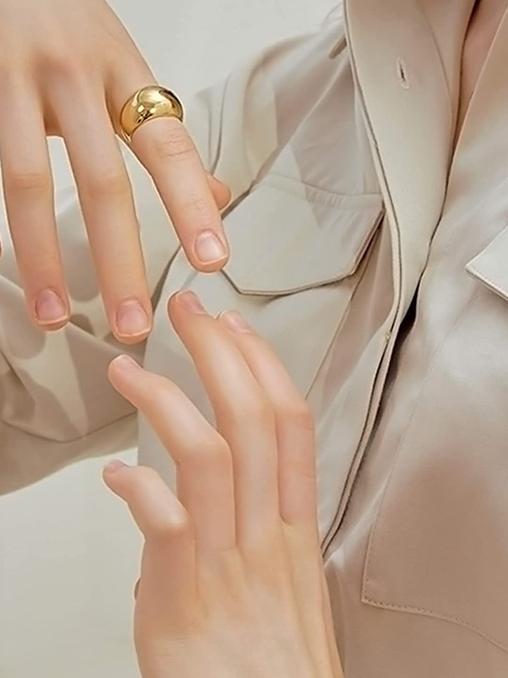 Gold Plated Stainless Steel Band Ring