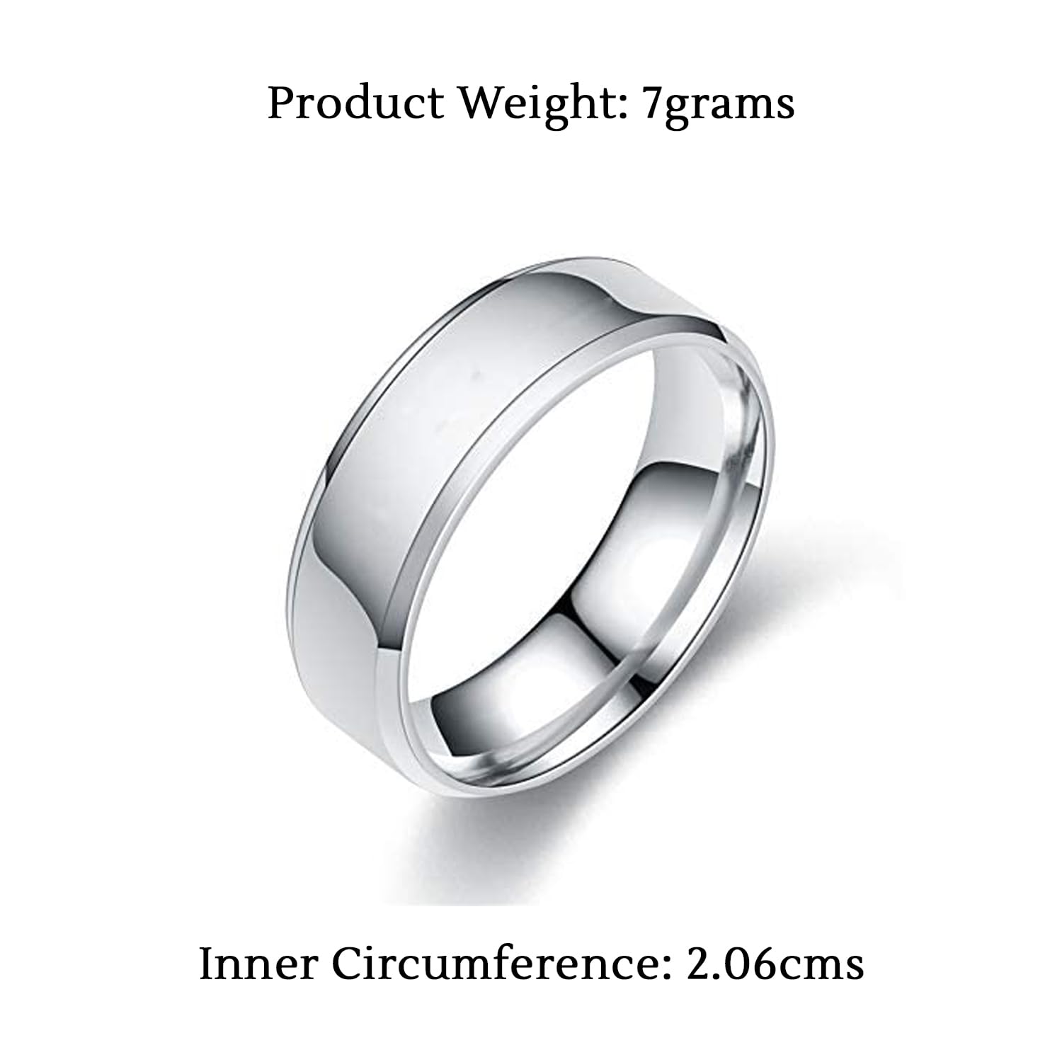 Stainless Steel Silver Band Ring