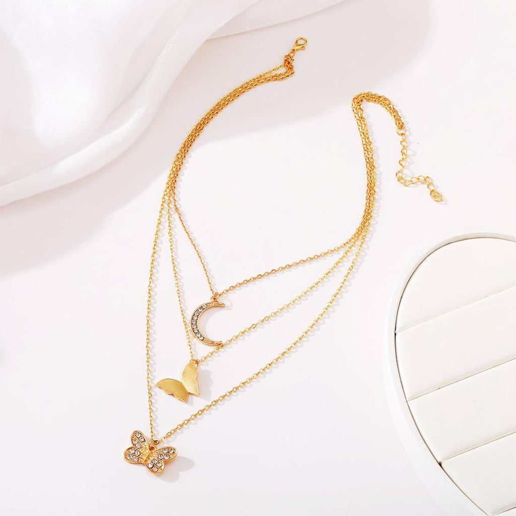 Gold Multilayer Chain Choker Necklace