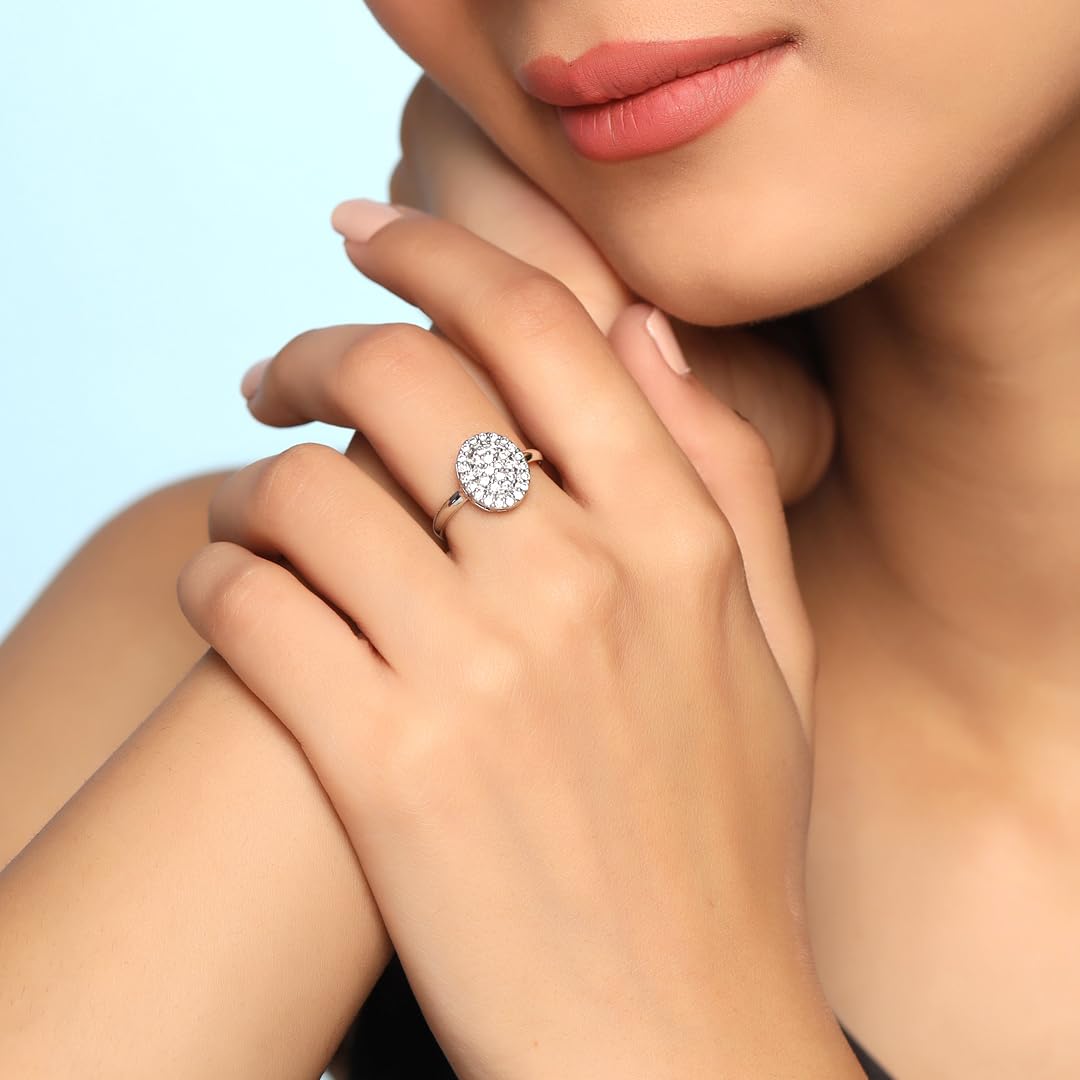 Silver Tone Three Piece AD Adjustable Ring
