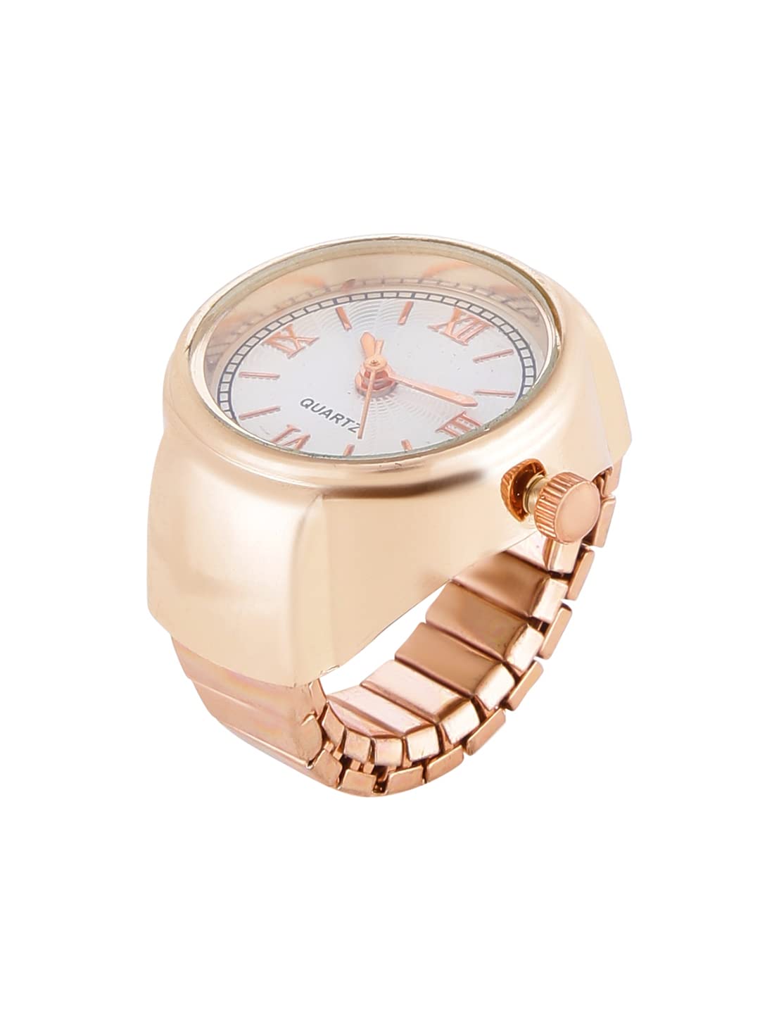 Stretchable Rose Gold Watch Inspired Ring