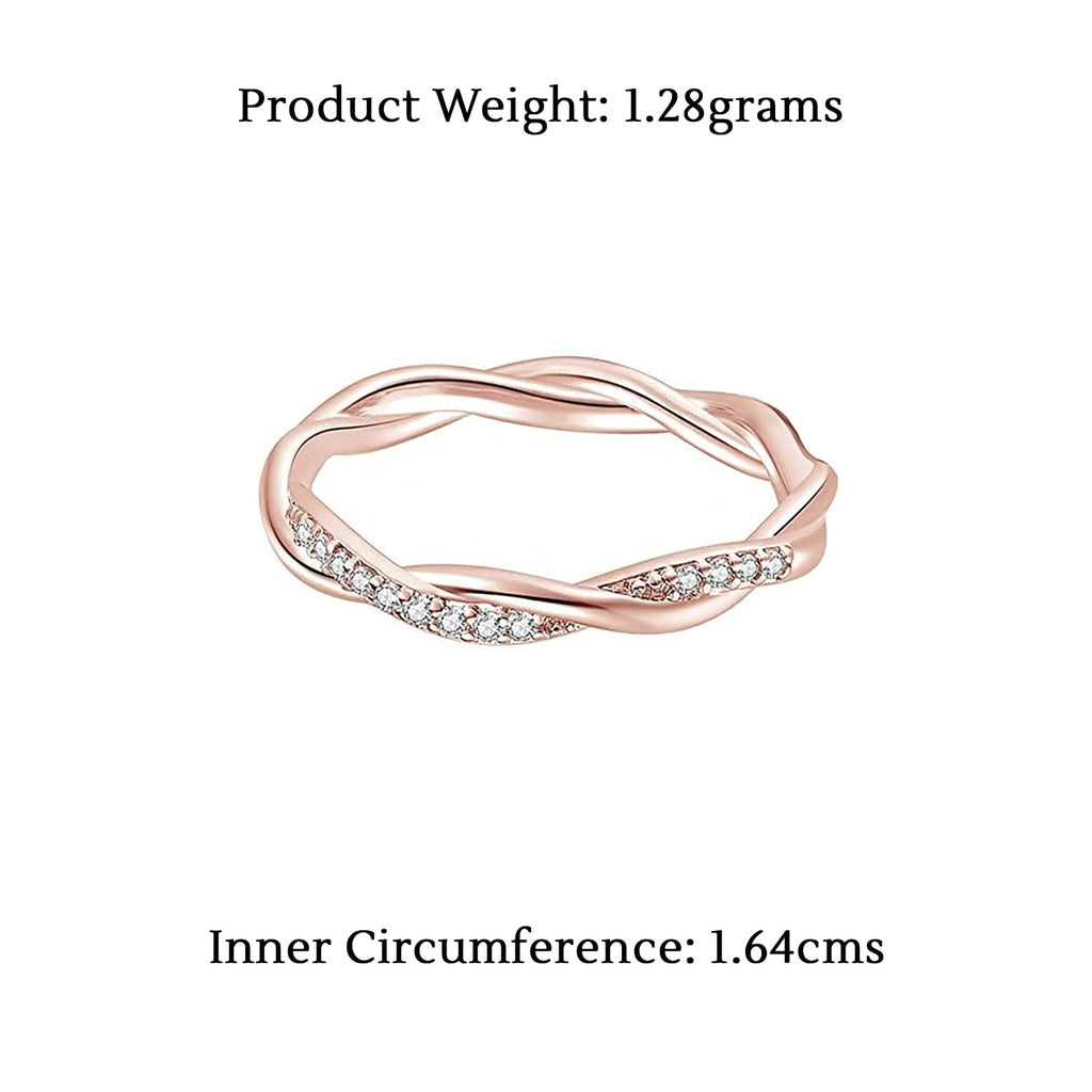 Silver Plated Cubic Zircon Crystal Ring