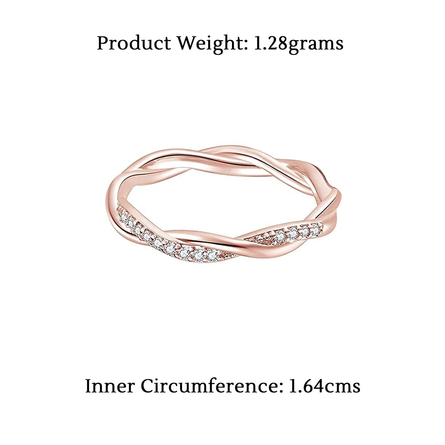 Silver Plated Cubic Zircon Crystal Ring