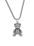 Silver Teddy Cute Charm Pendant Necklace