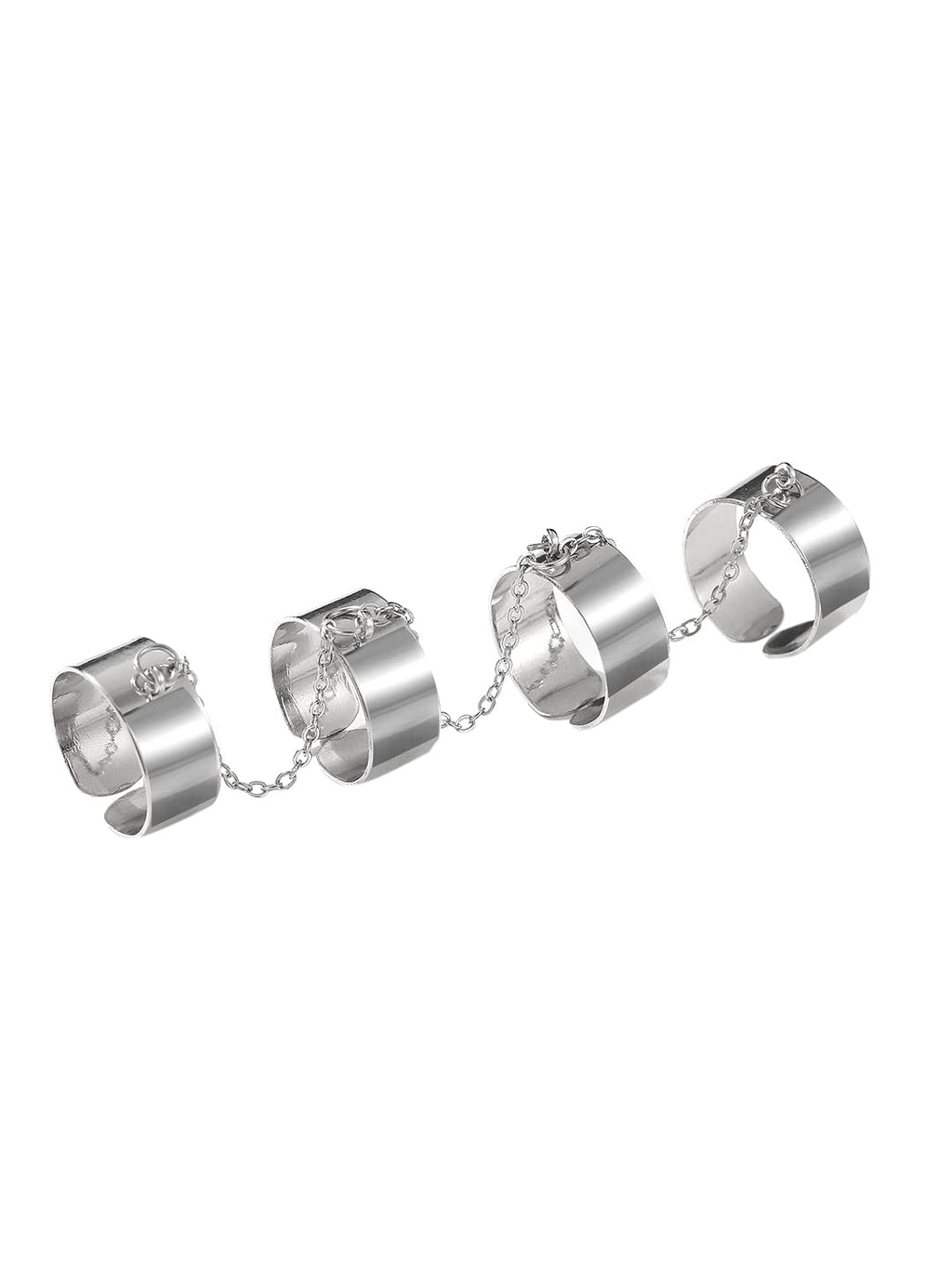 Silver Plated Chain Linked Adjustable Ring