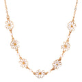 Gold Crystal Studded Chain Necklace