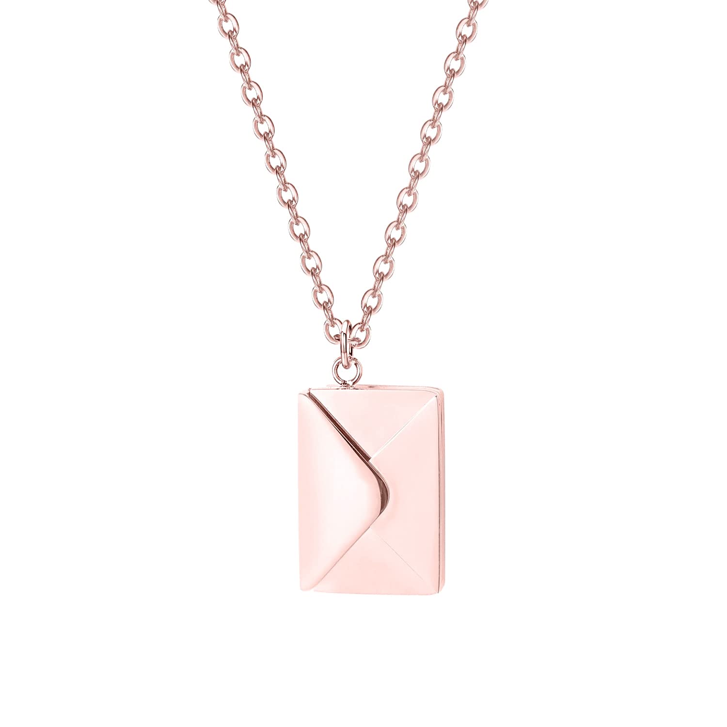 Love Letter Envelope Rose Gold Necklace