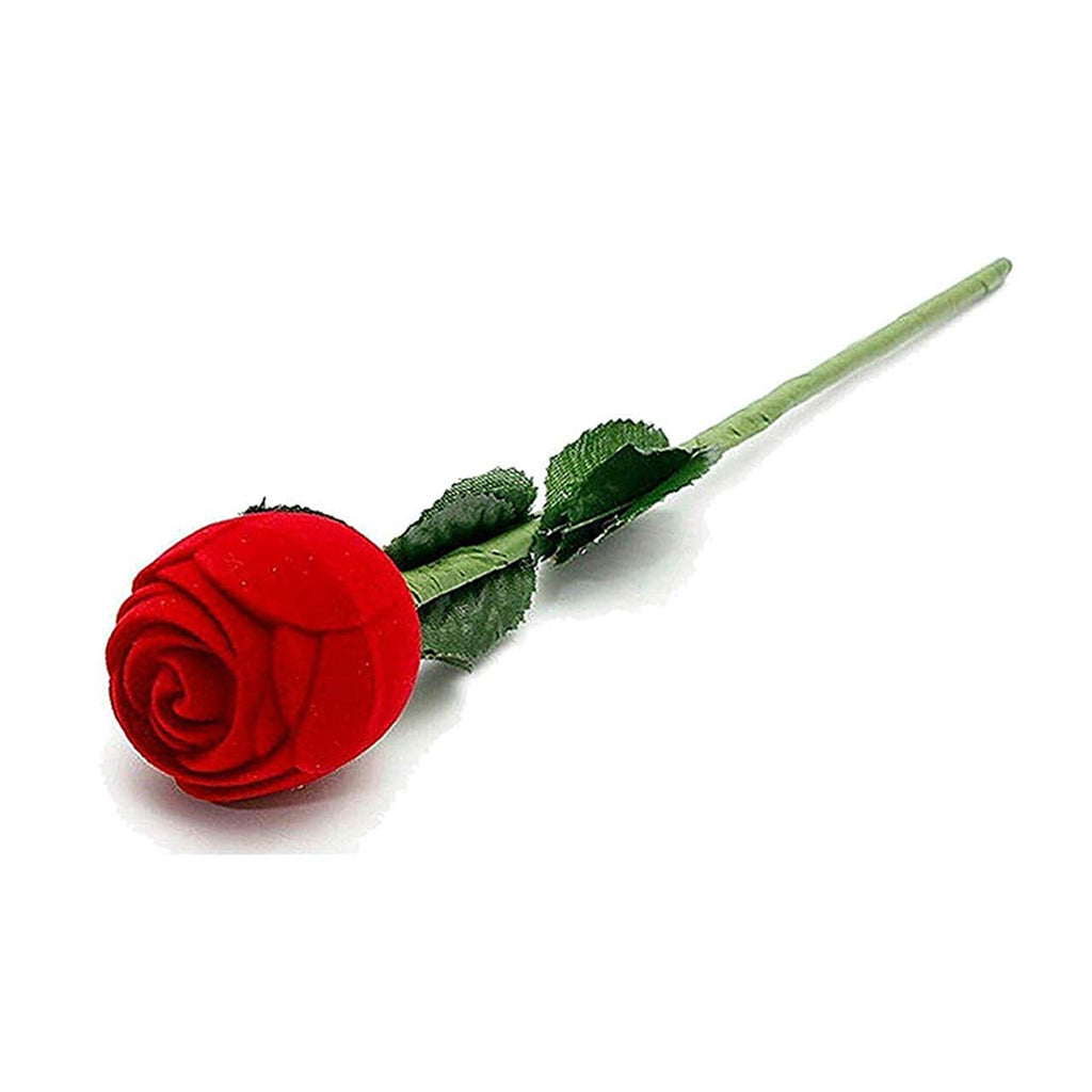 Velvet Red Rose Proposal Ring
