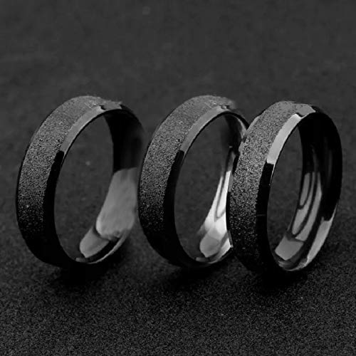 Black Stainless Steel Western Band Ring