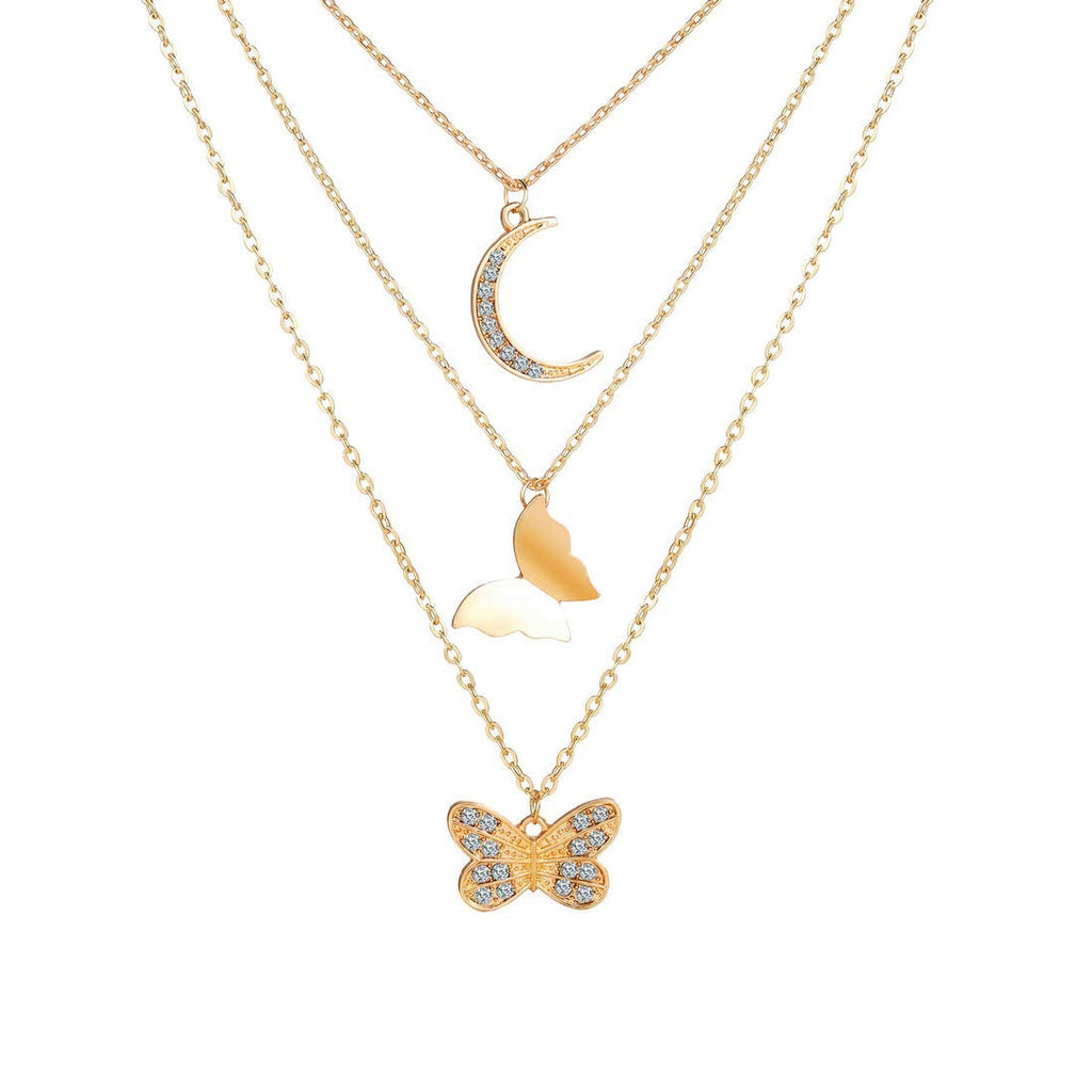 Gold Multilayer Chain Choker Necklace