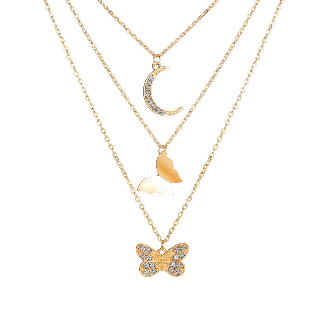 Gold Multilayer Chain Choker Necklace