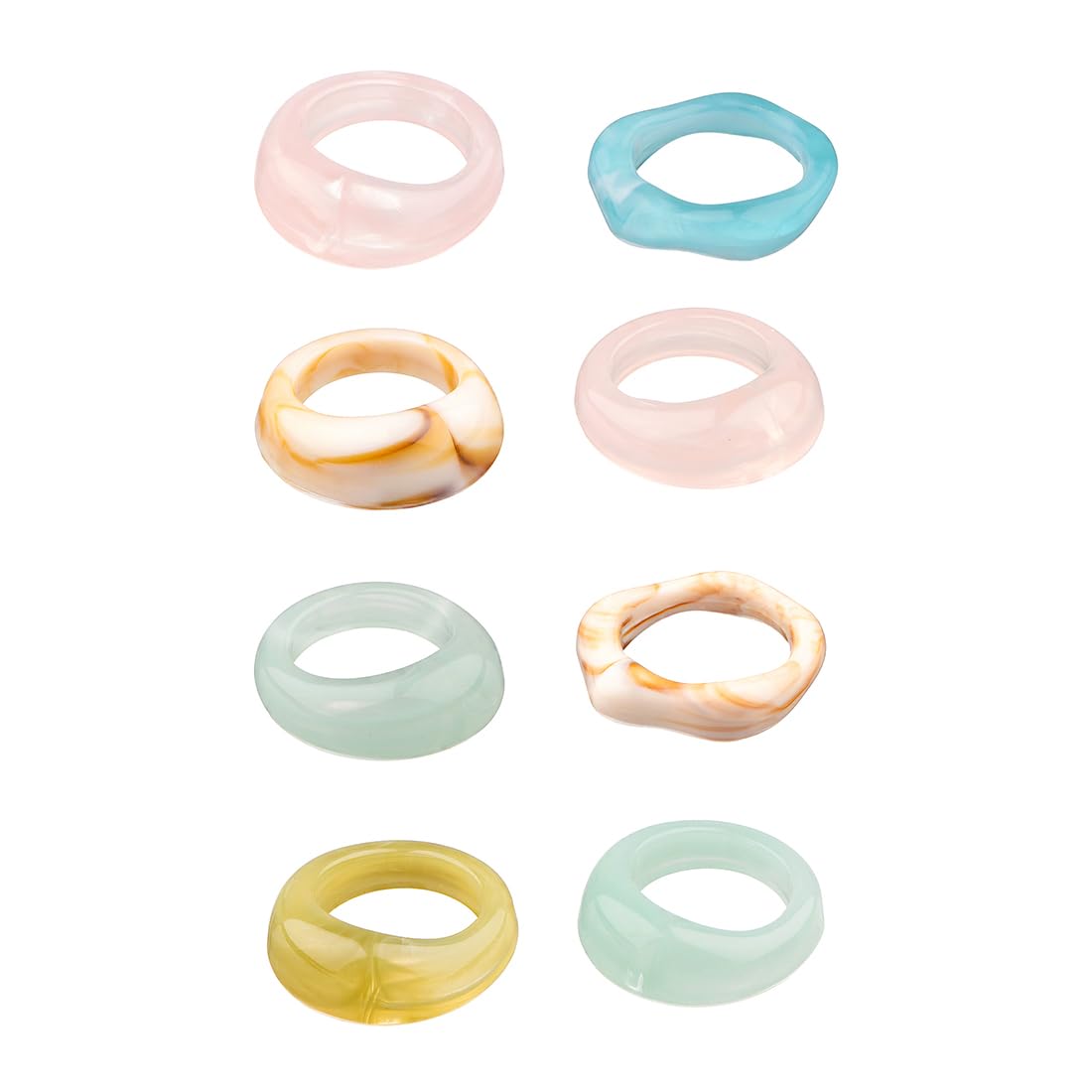 Multicolor Aesthetic Stack Knuckle Ring