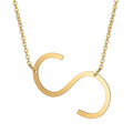 Gold Initial Letter A Necklace