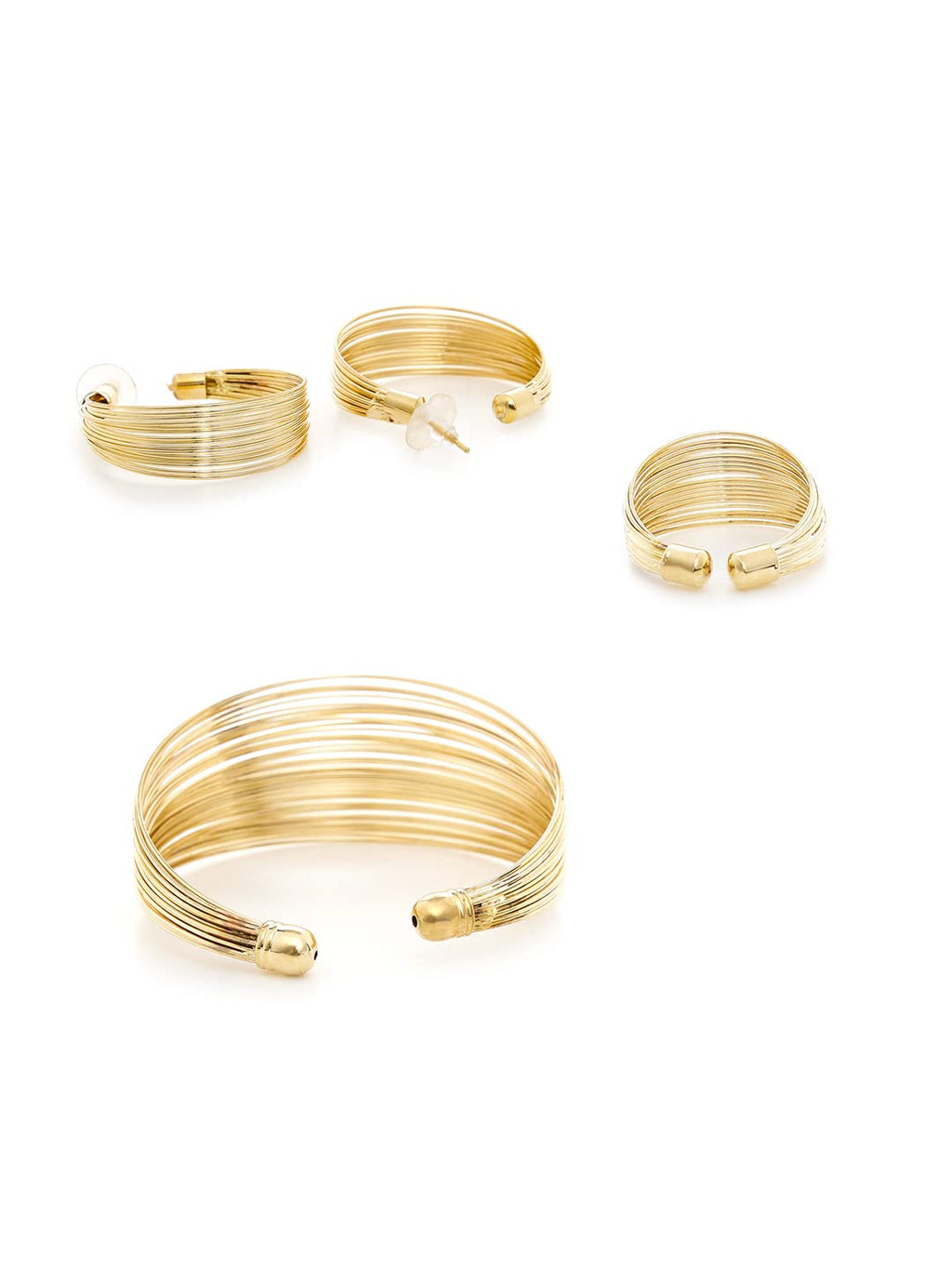 Multilayer String Gold Choker Necklace