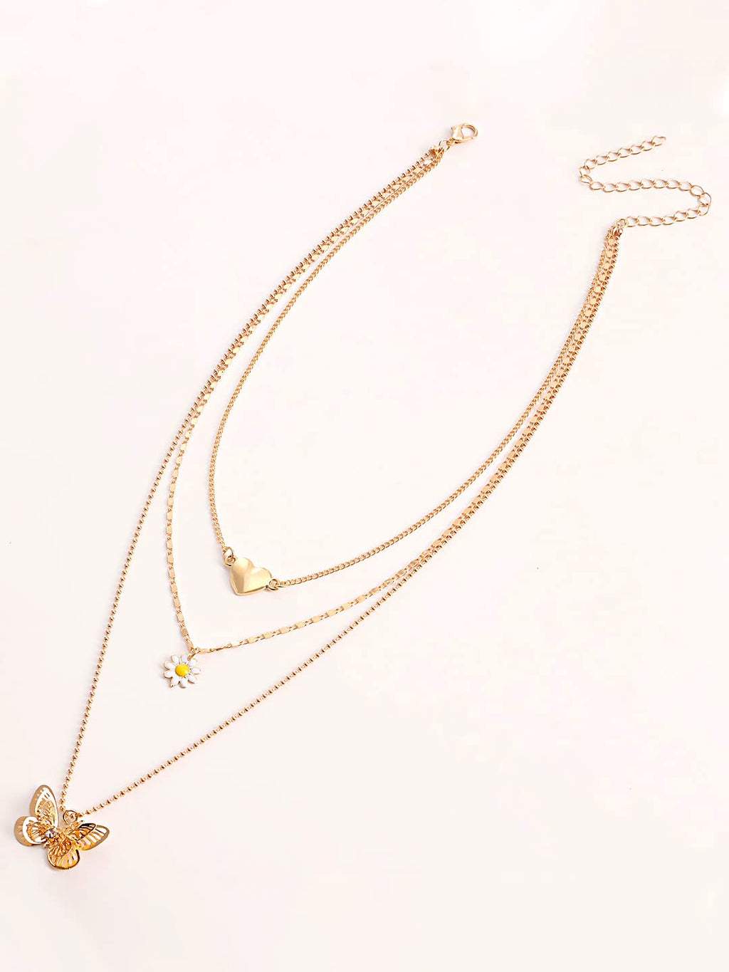 Layered Butterfly Gold Choker Necklace