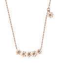 Rose Gold Floral Pendant Necklace