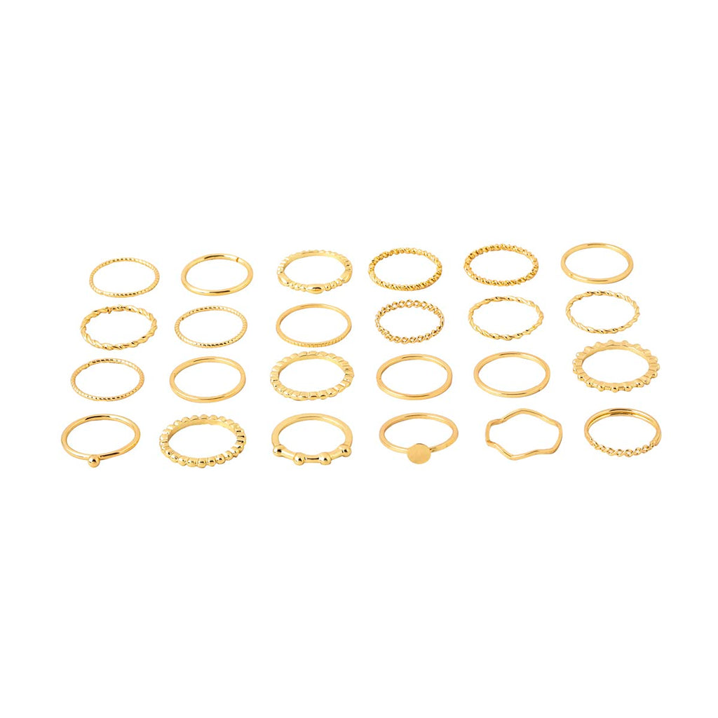 Gold Plated Twenty Four Piece Golden Ring
