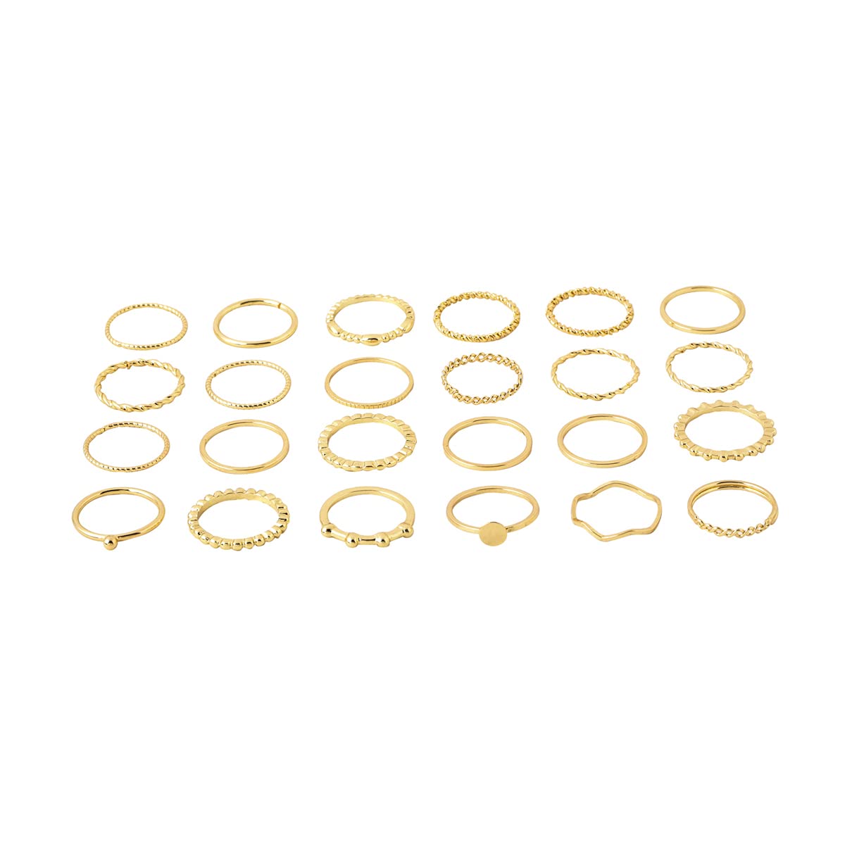 Gold Plated Twenty Four Piece Golden Ring