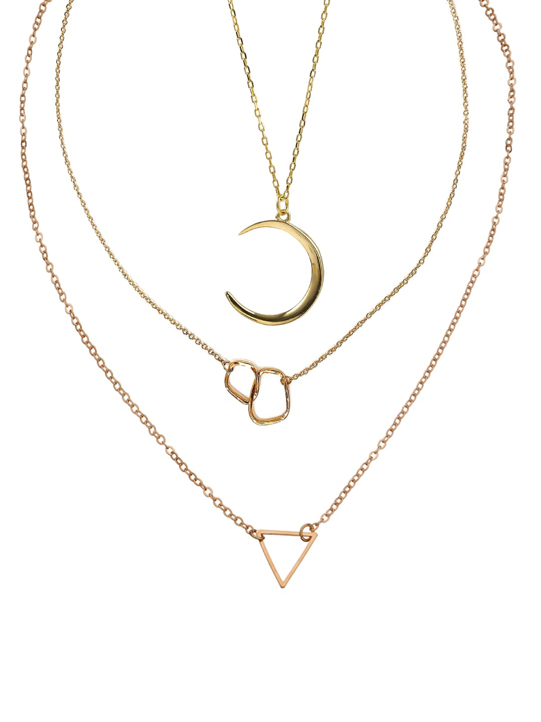 Moon Charm Gold Pendant Necklace