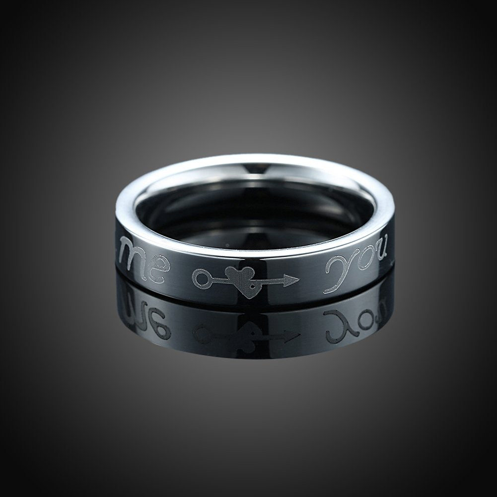 Stainless Steel Me & You Minimalist Ring