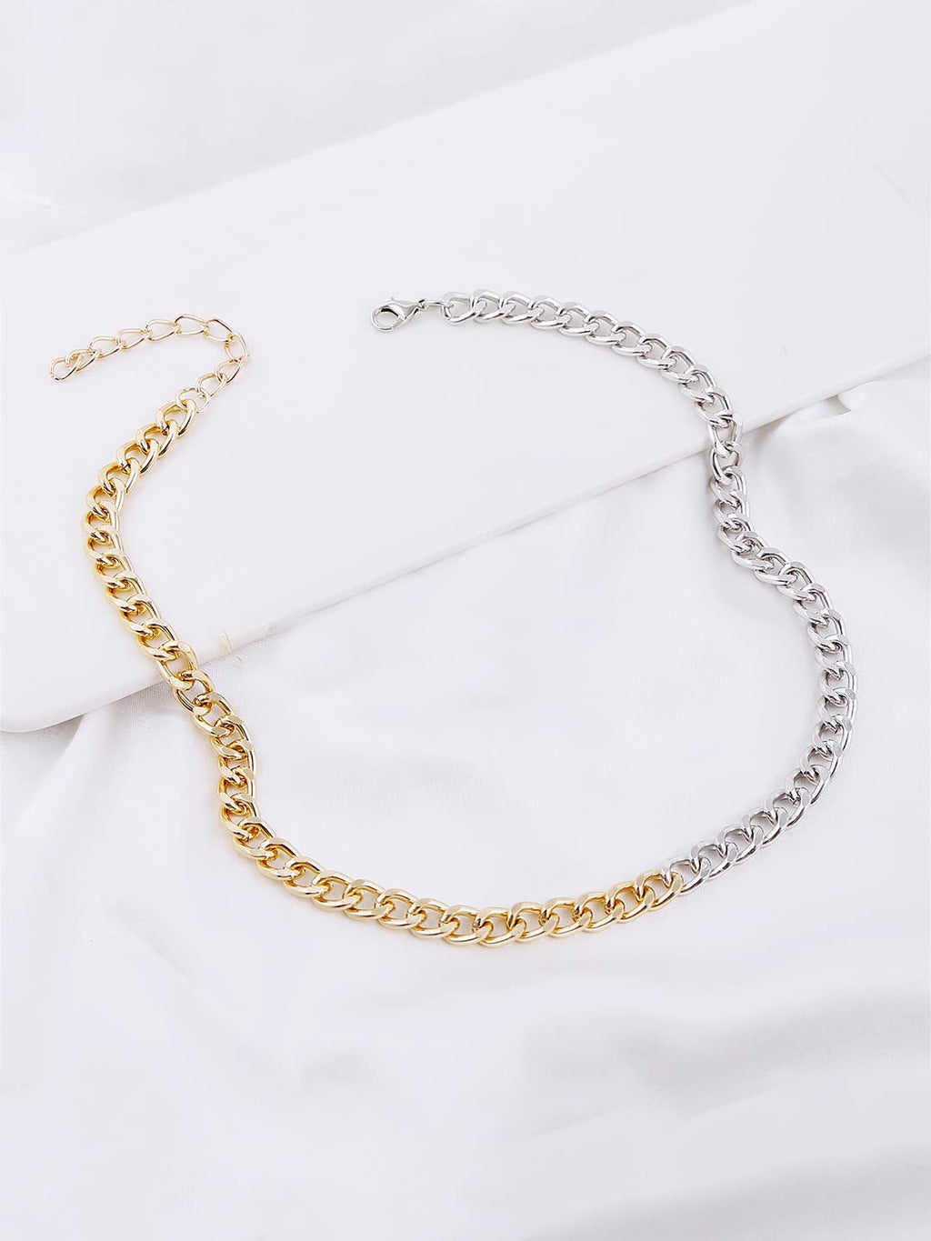 Dual Toned Link Chain Necklace