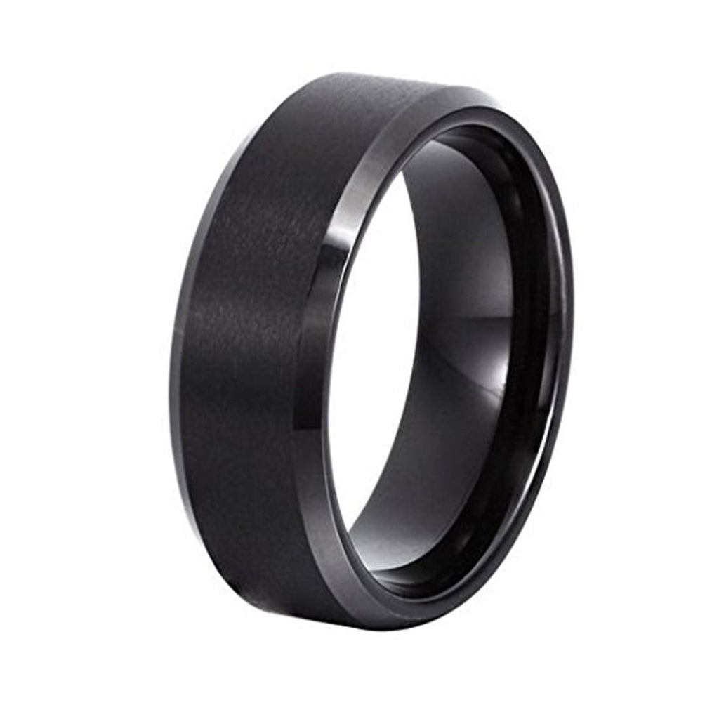Black Stainless Steel Band Ring