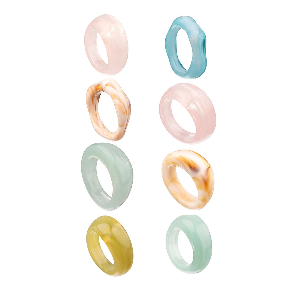 Multicolor Aesthetic Stack Knuckle Ring