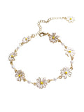 Floral Pearl Gold Chain Necklace