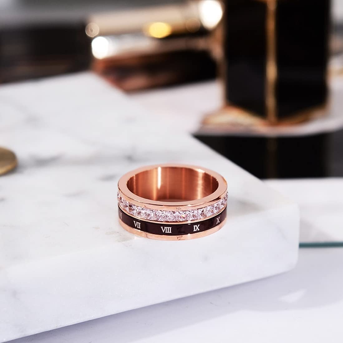 Rose Gold Plated Cubic Zirconia Ring