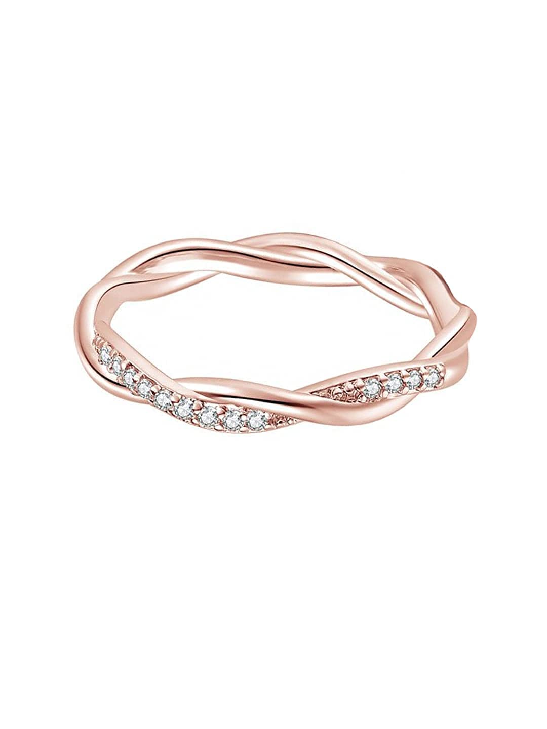 Silver Plated Cubic Zircon Crystal Ring