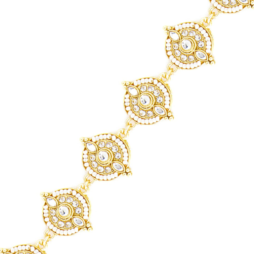 Gold Kundan Studded Head Chain Necklace