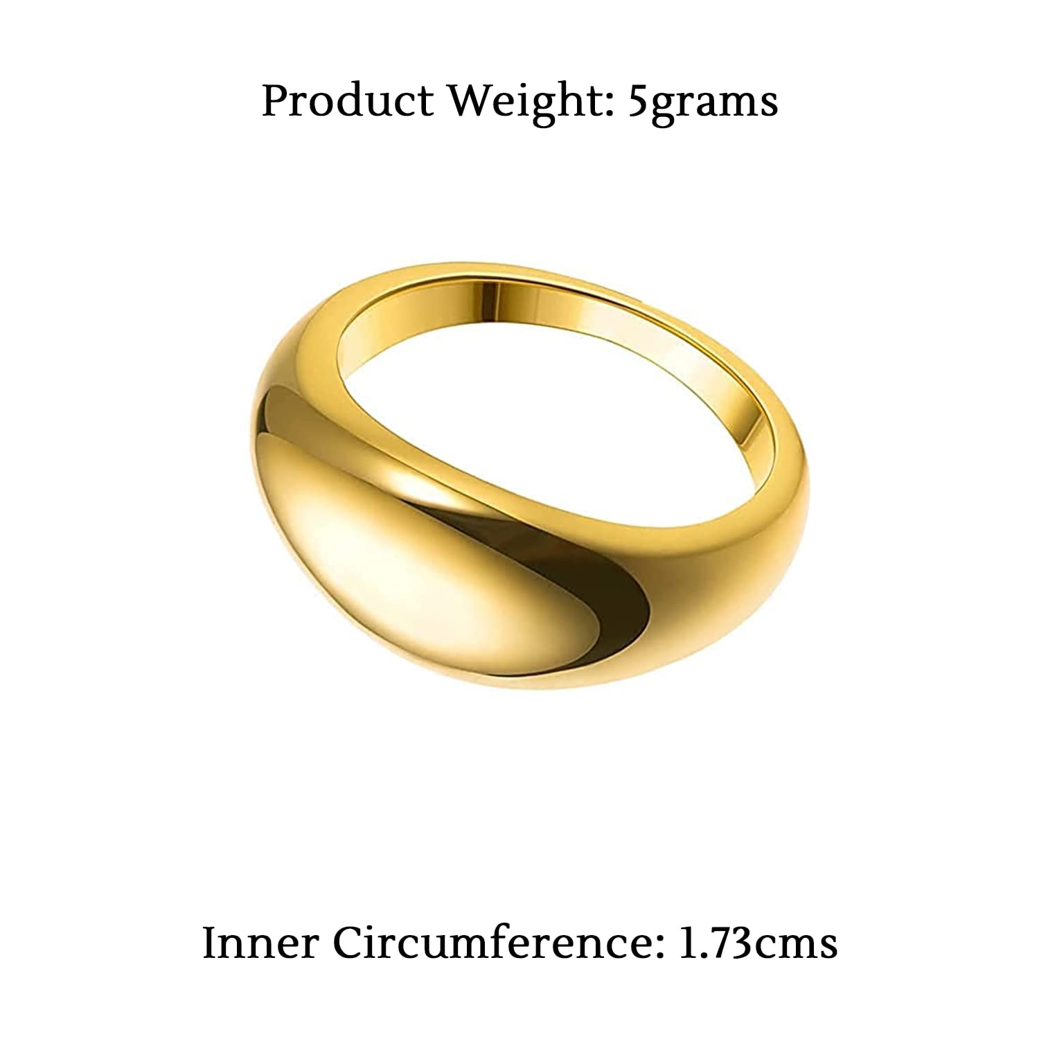 Gold Plated Stainless Steel Band Ring