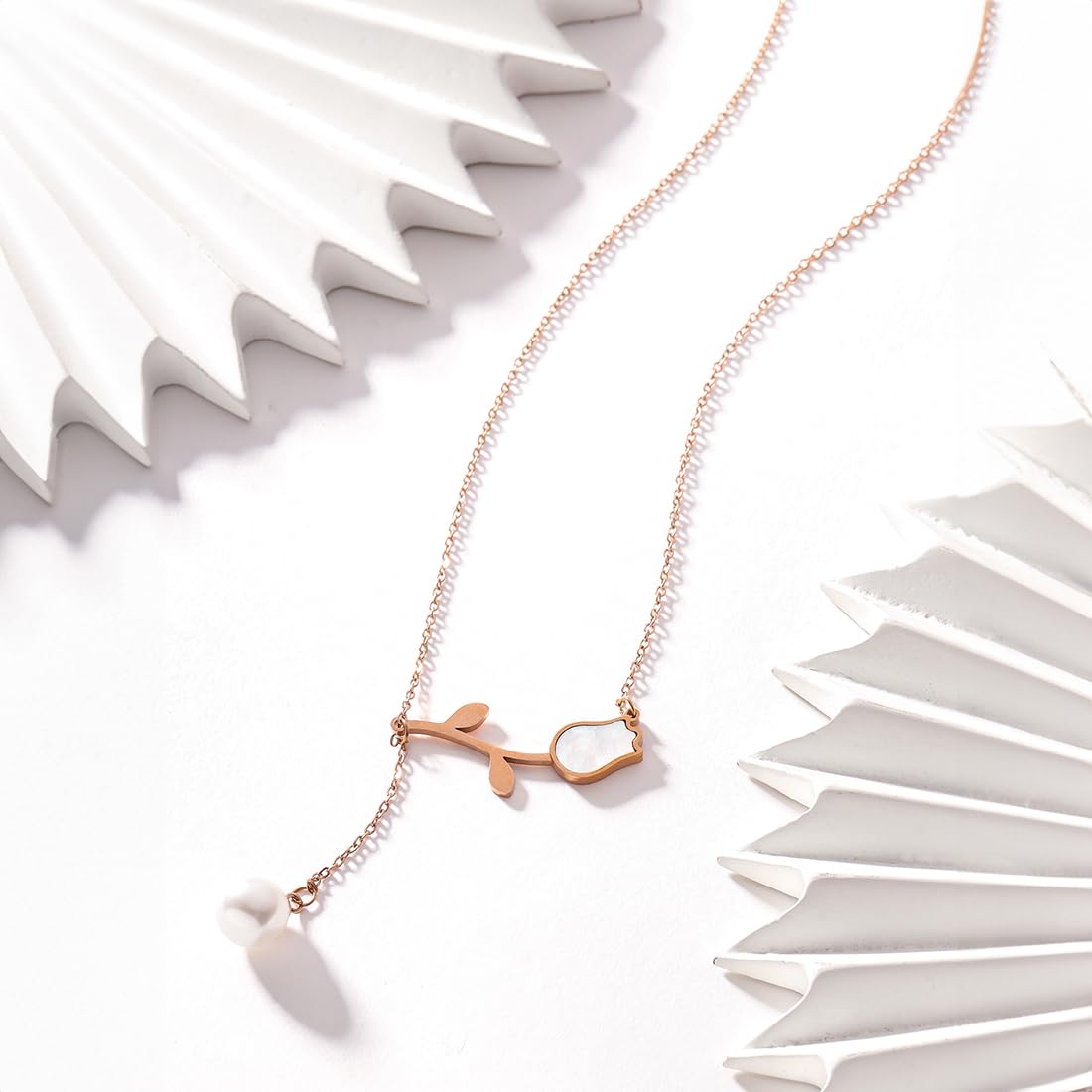 Floral Gold Chain Necklace